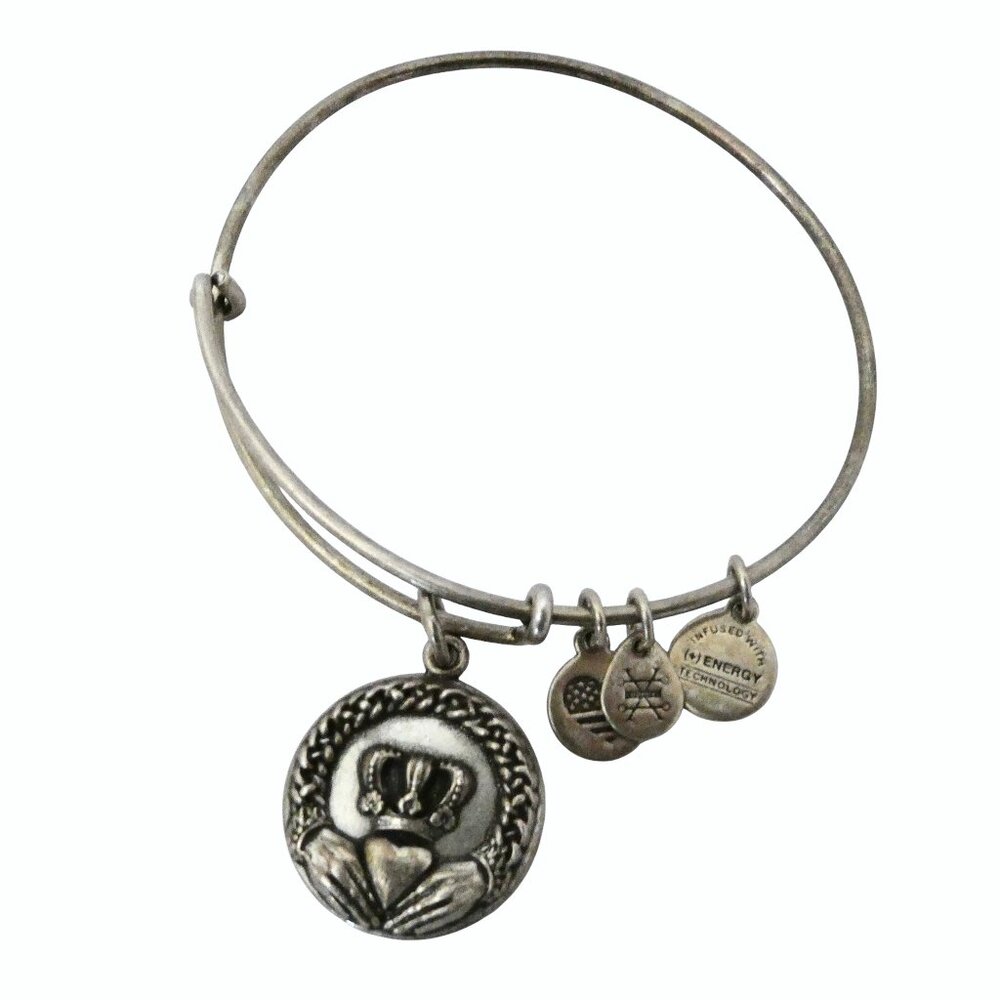 ALEX AND ANI Claddagh charm Bangle bracelet